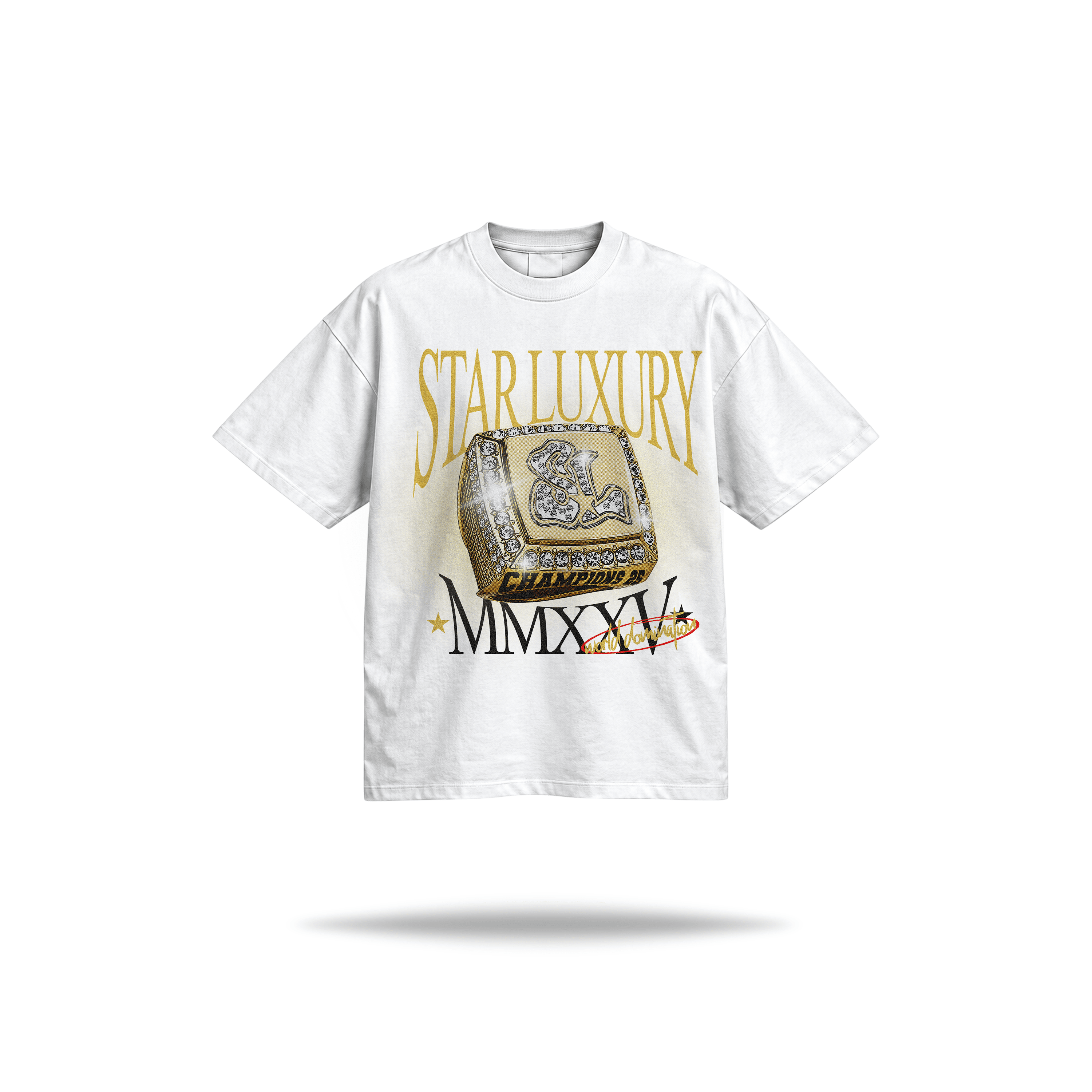 STAR LUXURY TSHIRT (WHITE)